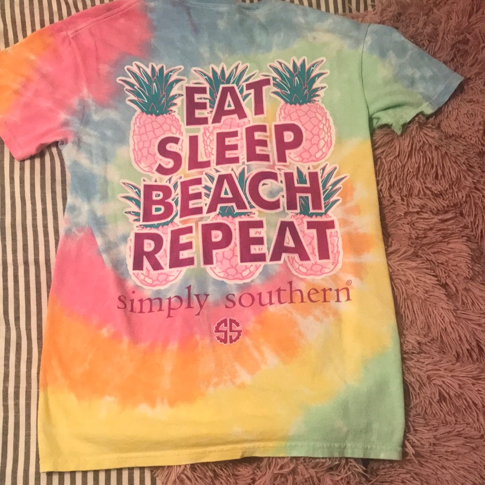 Simply Southern Rainbow Tie Dye Shirt